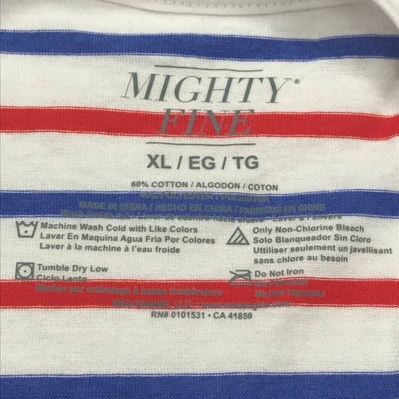 Mad Engine Mighty Fine Women's Red White Blue USA Tee Shirt XL New - Picture 4 of 11
